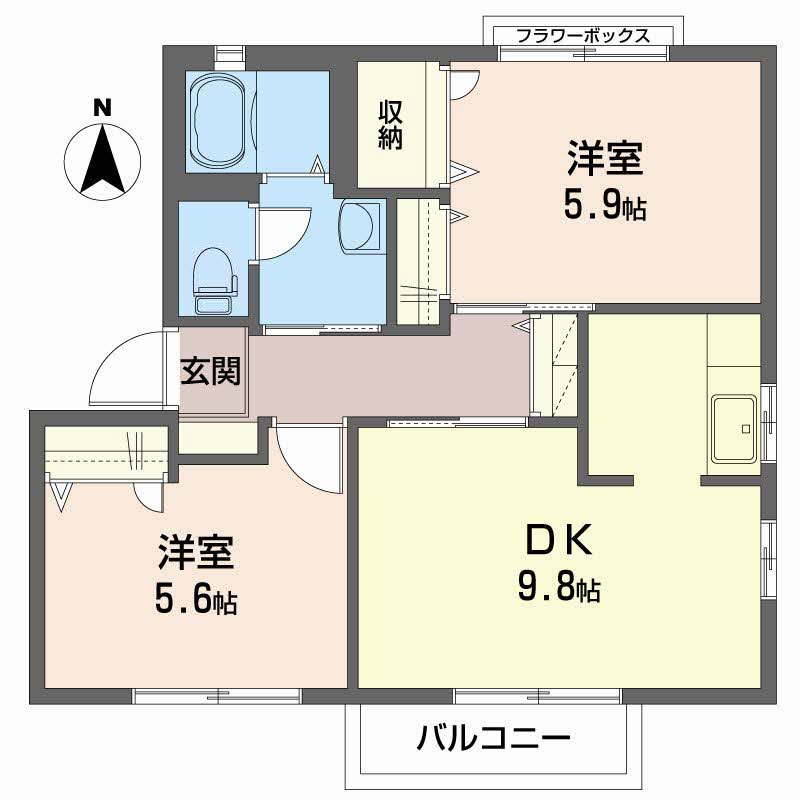 シャーメゾン北久保　Ｂ棟B0202-2