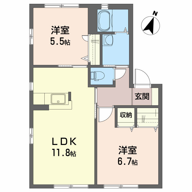 メゾンボヌールⅡ　Ａ棟 A0101号-3