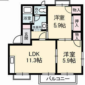 ももさき　Ｂ棟 B0101号-16