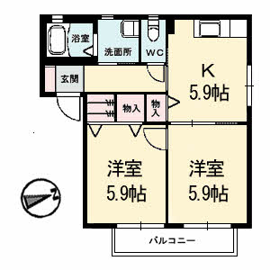 シャーメゾンいわみ　Ａ棟 A0202号室