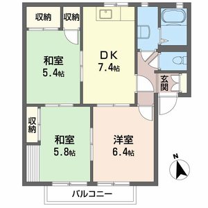 サントークＴＡＮＡＢＥ　　Ａ棟 A0202号室