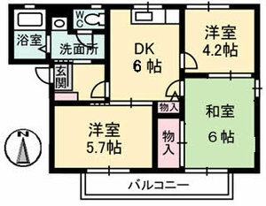 サニーハイツ牛田　Ｂ棟 B0201号室