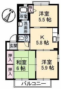 サニーハイツ南本町　Ａ棟 A0201号室