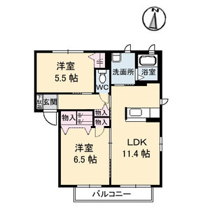 ビューヒルズ若野　Ｂ棟 A0202号室