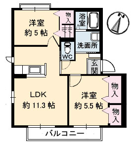 ボナール上安　Ａ棟 A0202号-2