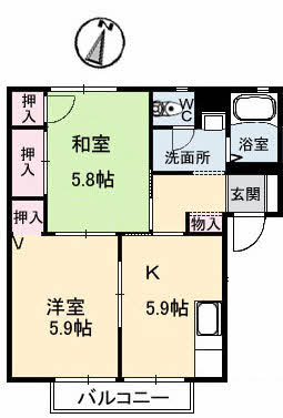 ハイツ丸山 C棟 A0201号-5