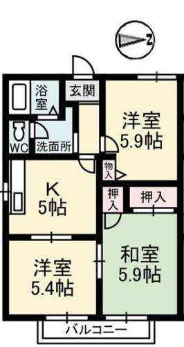 フレグランスＫ　Ｂ棟 A0203号-2