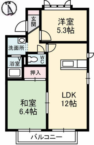 サニーズ福庭Ⅱ B棟 B0201号-2
