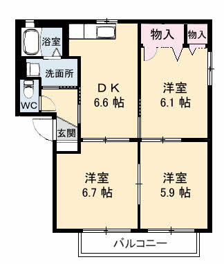 サニーズ福庭Ⅱ　Ｃ棟 A0202号-2