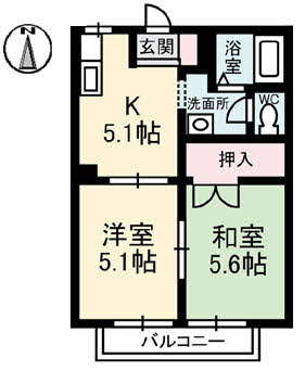 ベルエア　Ｂ棟 B0201号-2