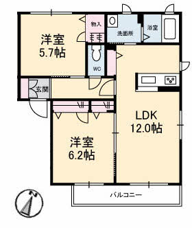 プリムヴェール　Ｂ棟 B0202号-2