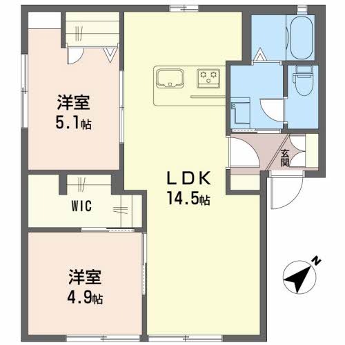 メイプルヒルズ B棟 B0105号-2