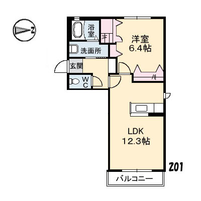 シェソワＳＡＴＳＵＮＯ　　Ｄ棟A0201-2