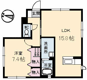 シャルムウエバラ　Ａ棟A0101-2
