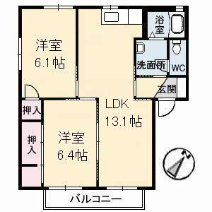 ハミングバード B棟 B0101号-2