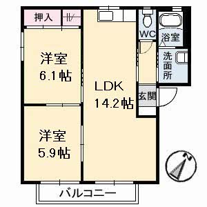 グランシード加藤　Ｂ棟 B0201号-16
