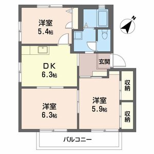 メゾンラフィネ　Ｂ棟 B0203号室
