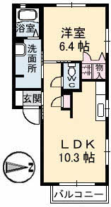 グランドメゾン皆実　Ｂ棟 B0103号室