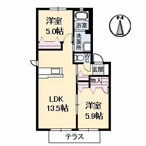 虹　Ａ棟 A0102号室