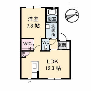 Ｒｏｓｅ　Ｇａｒｄｅｎ　Ａ棟 A0102号室