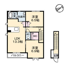 パインデュー　Ａ棟 A0201号室