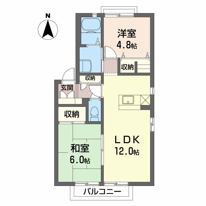 ディアスＮＯＢＵＨＩＲＯ　Ｂ棟 B0101号-2