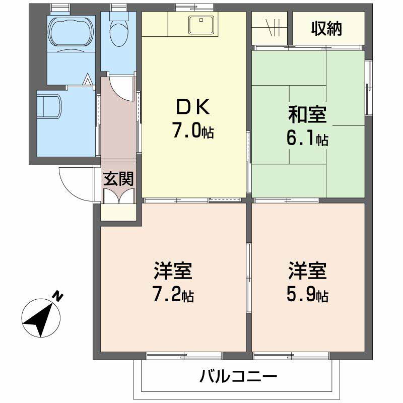 グランシード加藤 A棟 A0102号-3