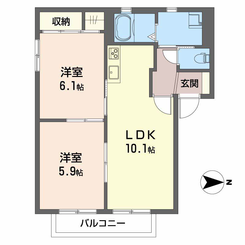 パビヨン　Ｂ棟B0101-2