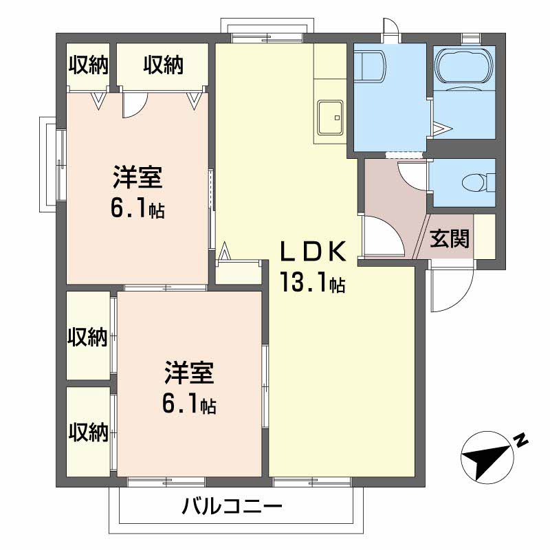 レインボーハイツ A棟 A0101号-16