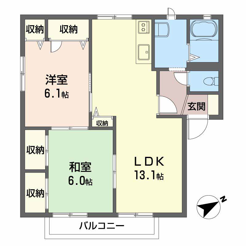 レインボーハイツ　Ｂ棟B0103-2