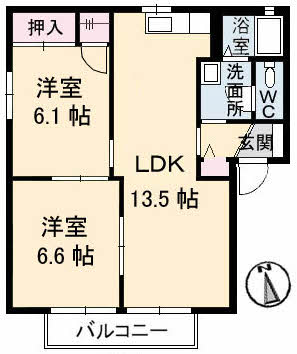 シャルマンらくざん　Ⅰ棟 A0201号-11