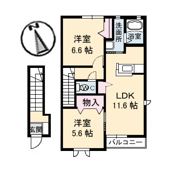 シャーメゾン大山　Ｂ棟B0203-2