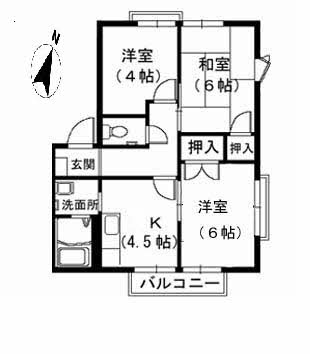 フレグランス阿賀南　Ｄ棟D0201-2