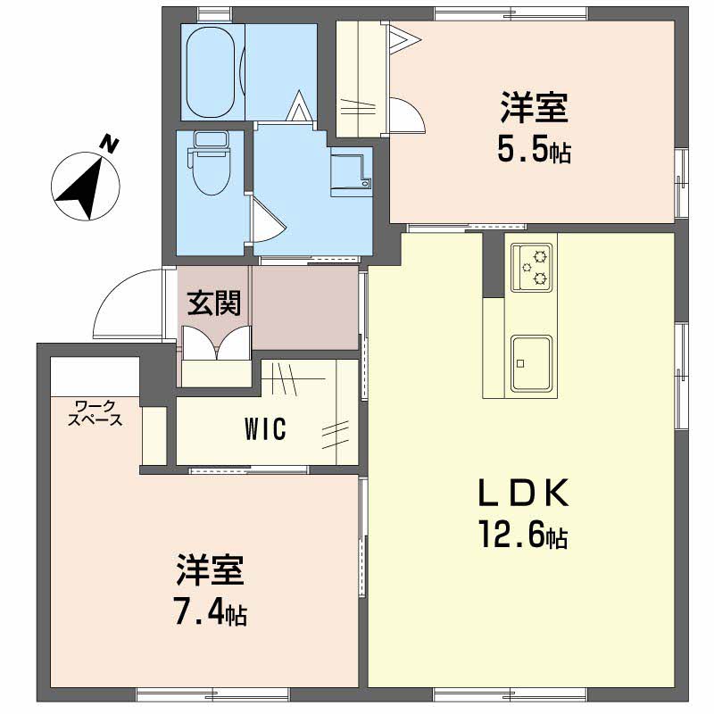 クレール山ノ代　Ａ棟A0101-2