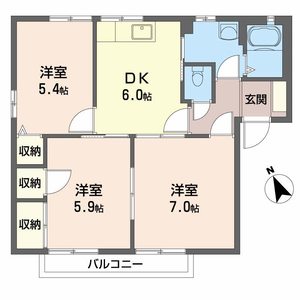 シャーメゾン吉山　Ｂ棟 B0201号室