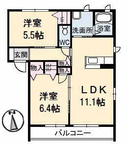 グランドレガシー B棟 B0203号-2