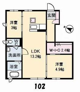 グランスィート田島　Ｂ棟 B0102号-2
