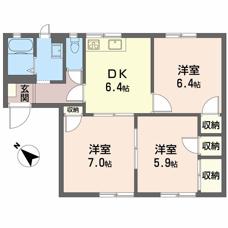 グレース２２　Ｅ棟E0103-2