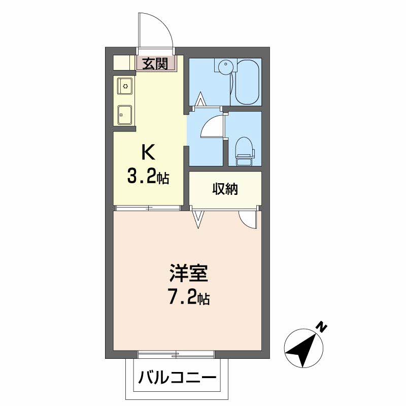 ハイツ樫の前　Ａ棟 A0202号-3