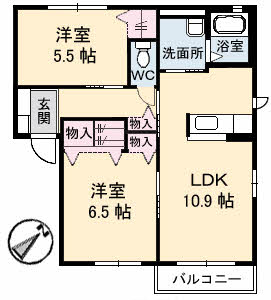 メゾンスカイヒルズ B棟 B0103号-2