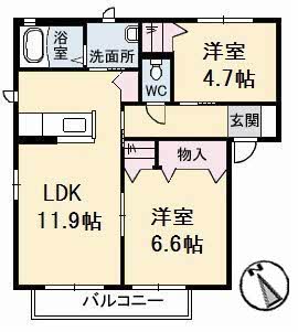 メゾン　ド　セードル　Ｂ棟B0102-2