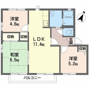 グリシーヌ　Ａ棟 A0102号室