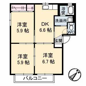 シャーメゾン神原 D棟 D0201号-4