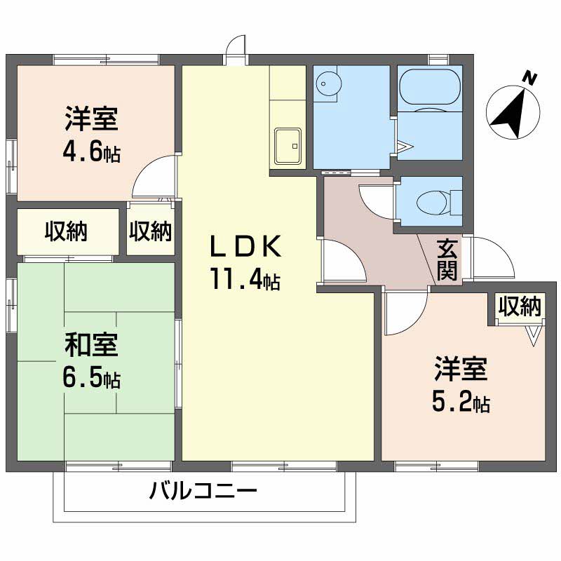 グリシーヌ　Ａ棟 A0102号-12
