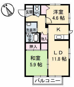 グランカーサ安岡　Ⅴ棟A0201-2