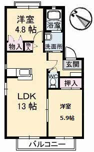 コスモス川棚　Ｂ棟B0105-2