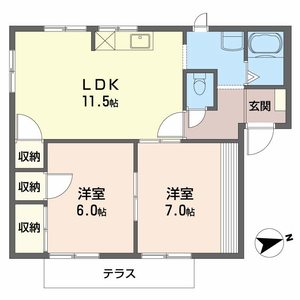 ドムス・ヒルズ　Ｆ館 F102号室