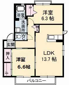 グリーンハイツ木太　Ｄ D0201号-16