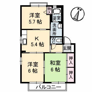 シャーメゾン２１　Ｂ棟 B0202号-2