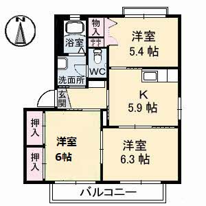 サンクレスト　Ｂ棟 B0201号室